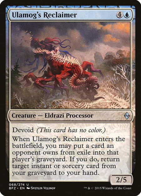 Ulamog's Reclaimer - Battle for Zendikar Magic: The Gathering trading card
