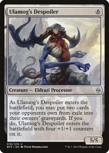 Ulamog's Despoiler trading card from Battle for Zendikar Ulamog's Despoiler - Battle for Zendikar Magic: The Gathering trading card