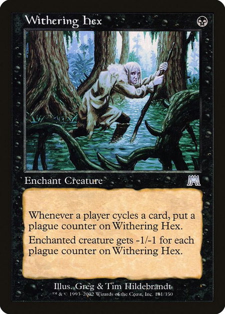 Withering Hex - Onslaught Magic: The Gathering trading card