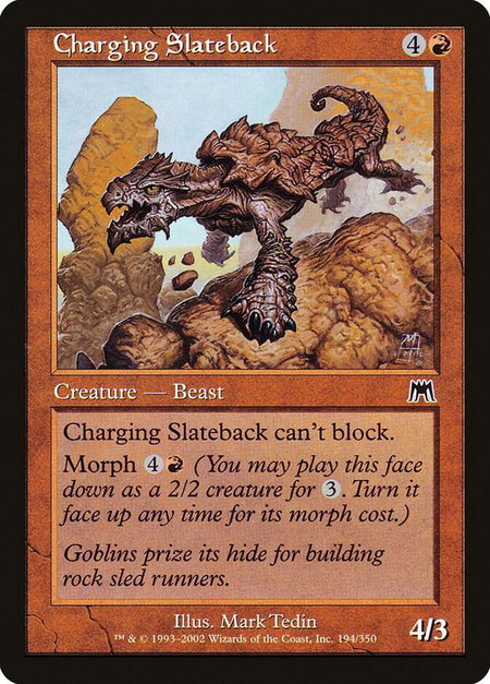 Charging Slateback - Onslaught Magic: The Gathering trading card