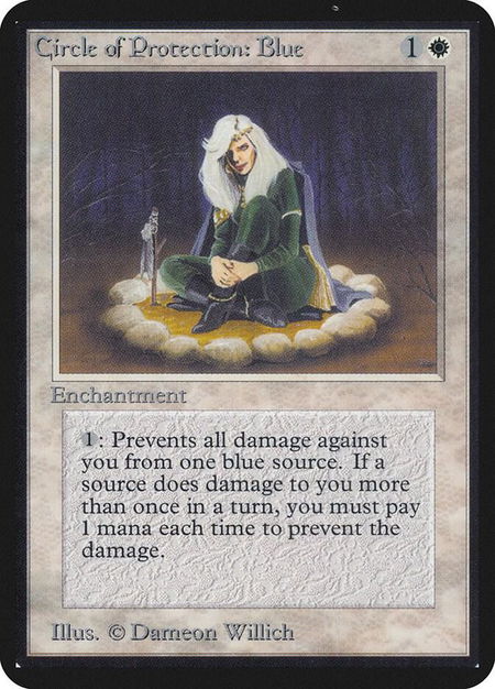 Circle of Protection: Blue - Alpha Edition Magic: The Gathering trading card