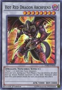 Hot Red Dragon Archfiend trading card from High-Speed Riders Hot Red Dragon Archfiend - High-Speed Riders YuGiOh trading card