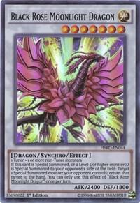 Black Rose Moonlight Dragon trading card from High-Speed Riders Black Rose Moonlight Dragon - High-Speed Riders YuGiOh trading card