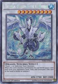 Trishula, Dragon of the Ice Barrier trading card from High-Speed Riders Trishula, Dragon of the Ice Barrier - High-Speed Riders YuGiOh trading card