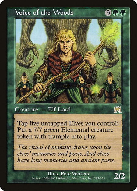 Voice of the Woods - Onslaught Magic: The Gathering trading card