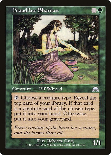 Bloodline Shaman - Onslaught Magic: The Gathering trading card