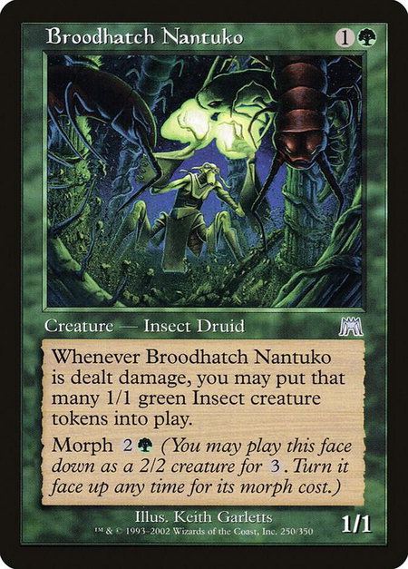 Broodhatch Nantuko trading card from Onslaught Broodhatch Nantuko - Onslaught Magic: The Gathering trading card