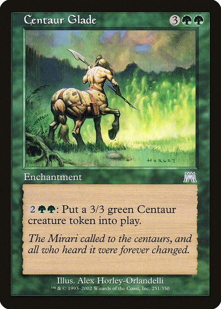 Centaur Glade - Onslaught Magic: The Gathering trading card