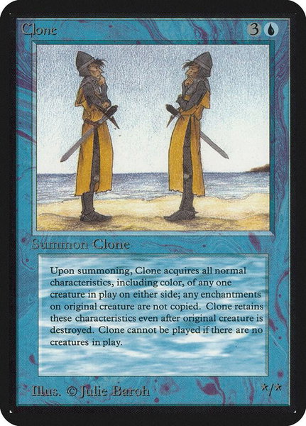 Clone trading card from Alpha Edition Clone - Alpha Edition Magic: The Gathering trading card