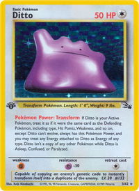 Ditto (3) - Fossil (FO) #03/62 - Holo Rare Pokémon Trading Card