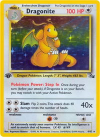 Dragonite (4) - Fossil (FO) #04/62 - Holo Rare Pokémon Trading Card