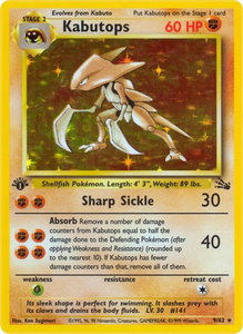 Kabutops (9) - Fossil (FO) #09/62 - Holo Rare Pokémon Trading Card