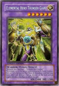 Elemental HERO Thunder Giant trading card from Elemental Hero Collection 2 Elemental HERO Thunder Giant - Elemental Hero Collection 2 YuGiOh trading card