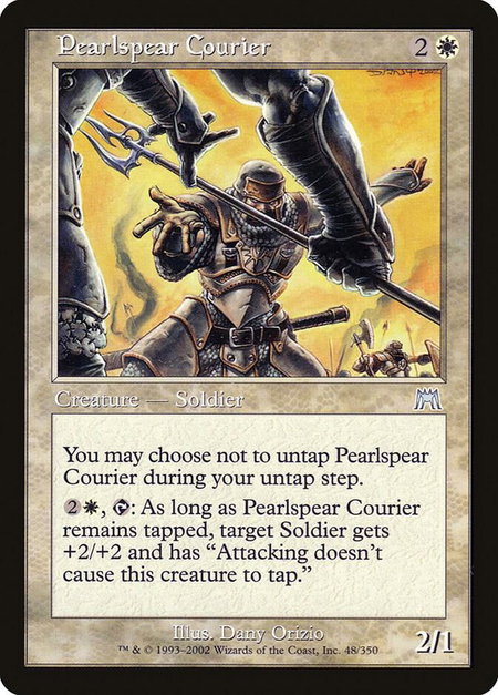 Pearlspear Courier - Onslaught Magic: The Gathering trading card