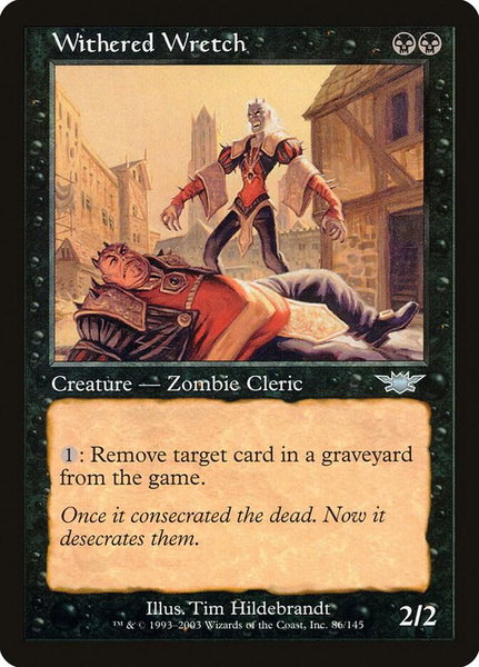 Withered Wretch trading card from Legions Withered Wretch - Legions Magic: The Gathering trading card
