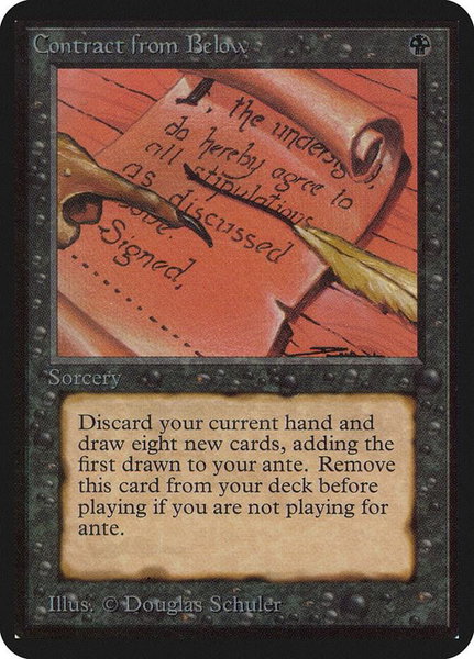 Contract from Below trading card from Alpha Edition Contract from Below - Alpha Edition Magic: The Gathering trading card