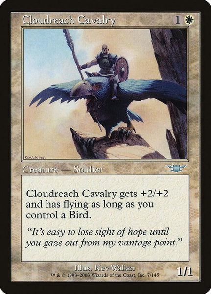 Cloudreach Cavalry trading card from Legions Cloudreach Cavalry - Legions Magic: The Gathering trading card