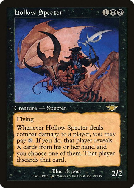 Hollow Specter - Legions Magic: The Gathering trading card