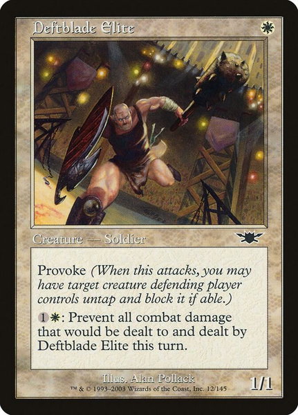 Deftblade Elite trading card from Legions Deftblade Elite - Legions Magic: The Gathering trading card