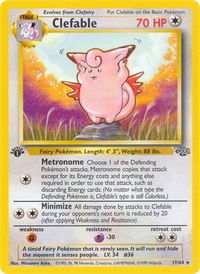 Clefable (17) - Jungle (JU) #17/64 - Rare Pokémon Trading Card