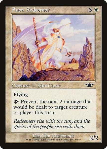 Aven Redeemer trading card from Legions Aven Redeemer - Legions Magic: The Gathering trading card