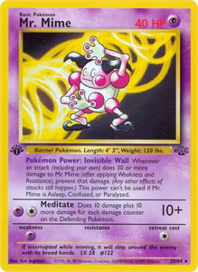 Mr. Mime (22) - Jungle (JU) #22/64 - Rare Pokémon Trading Card