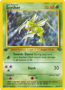 Scyther (26) - Jungle (JU) #26/64 - Rare Pokémon Trading Card