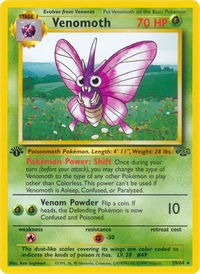 Venomoth (29) - Jungle (JU) #29/64 - Rare Pokémon Trading Card
