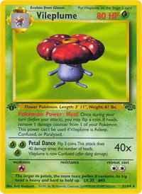 Vileplume (31) - Jungle (JU) #31/64 - Rare Pokémon Trading Card