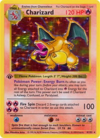 Charizard - Base Set (Shadowless) (BSS) #004/102 - Holo Rare Pokémon Trading Card