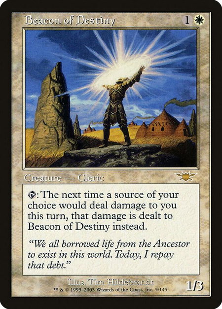 Beacon of Destiny - Legions Magic: The Gathering trading card
