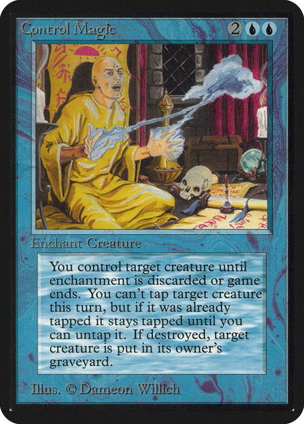 Control Magic trading card from Alpha Edition Control Magic - Alpha Edition Magic: The Gathering trading card