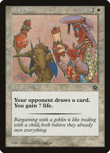 Bargain - Portal Second Age Magic: The Gathering trading card