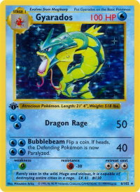 Gyarados - Base Set (Shadowless) (BSS) #006/102 - Holo Rare Pokémon Trading Card