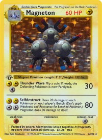 Magneton - Base Set (Shadowless) (BSS) #009/102 - Holo Rare Pokémon Trading Card