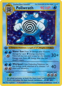 Poliwrath - Base Set (Shadowless) (BSS) #013/102 - Holo Rare Pokémon Trading Card