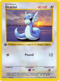 Dratini - Base Set (Shadowless) (BSS) #026/102 - Uncommon Pokémon Trading Card