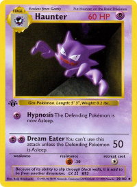 Haunter - Base Set (Shadowless) (BSS) #029/102 - Uncommon Pokémon Trading Card