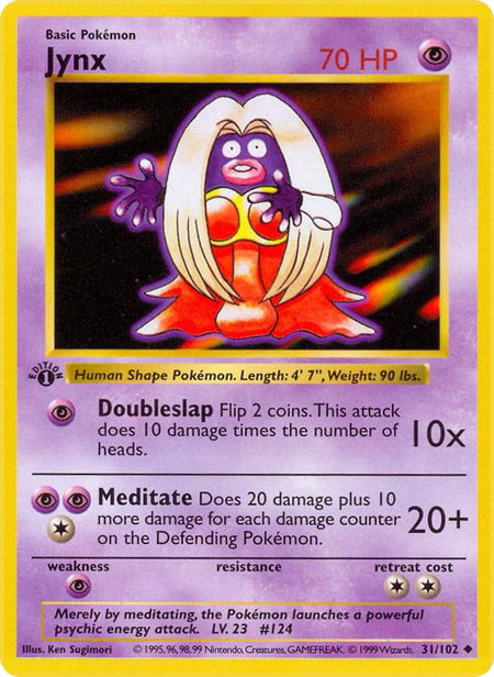 Jynx - Base Set (Shadowless) Pokémon trading card