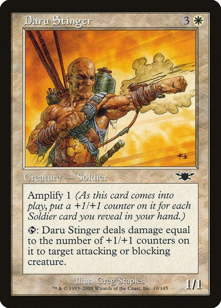 Daru Stinger trading card from Legions Daru Stinger - Legions Magic: The Gathering trading card