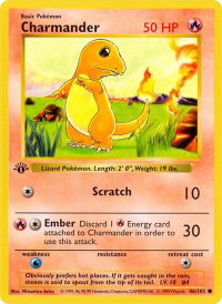 Charmander - Base Set (Shadowless) (BSS) #046/102 - Common Pokémon Trading Card