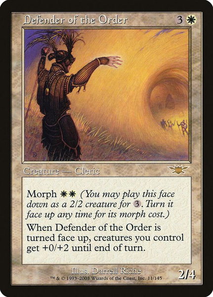 Defender of the Order - Legions Magic: The Gathering trading card