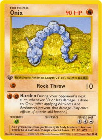 Onix - Base Set (Shadowless) (BSS) #056/102 - Common Pokémon Trading Card