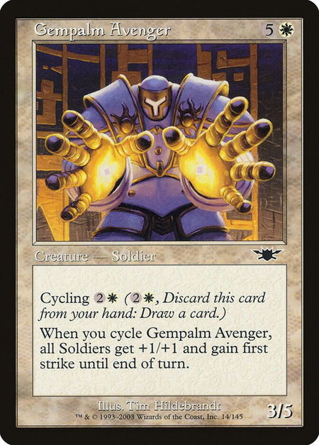Gempalm Avenger - Legions Magic: The Gathering trading card