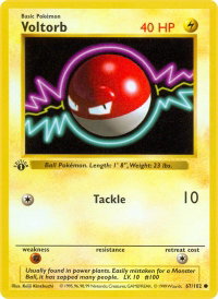 Voltorb - Base Set (Shadowless) (BSS) #067/102 - Common Pokémon Trading Card