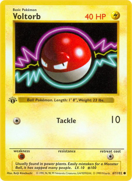 Voltorb - Base Set (Shadowless) Pokémon trading card