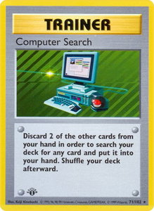 Computer Search - Base Set (Shadowless) (BSS) #071/102 - Rare Pokémon Trading Card