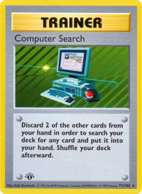 Computer Search - Base Set (Shadowless) (BSS) #071/102 - Rare Pokémon Trading Card