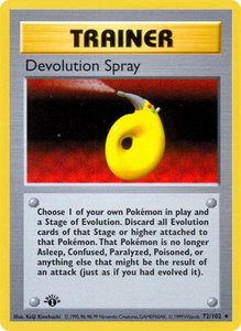Devolution Spray - Base Set (Shadowless) (BSS) #072/102 - Rare Pokémon Trading Card