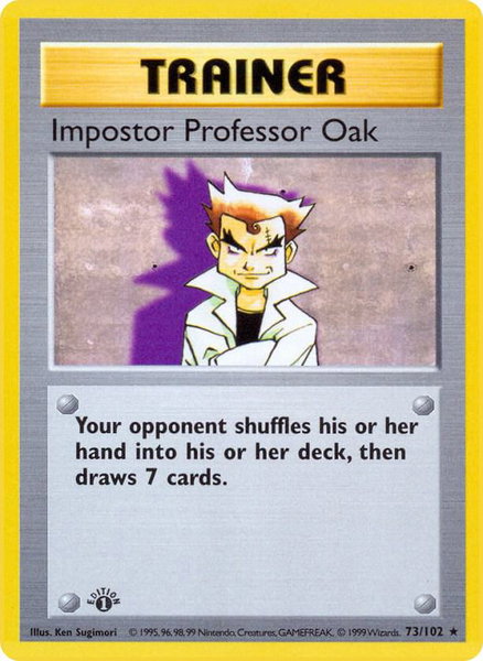 Impostor Professor Oak - Base Set (Shadowless) Pokémon trading card
